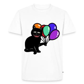 Halloween Cat Cats Cat - Men's Premium Organic T-Shirt - white - Front - Nico (187cm)
