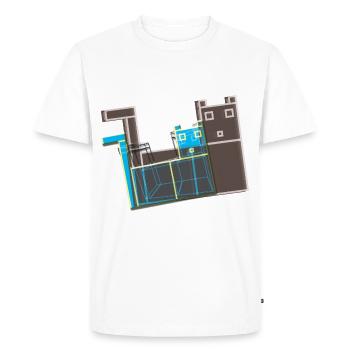 CHAT CINQ - T-shirt Premium bio Homme - blanc - Devant - Nico (187cm)