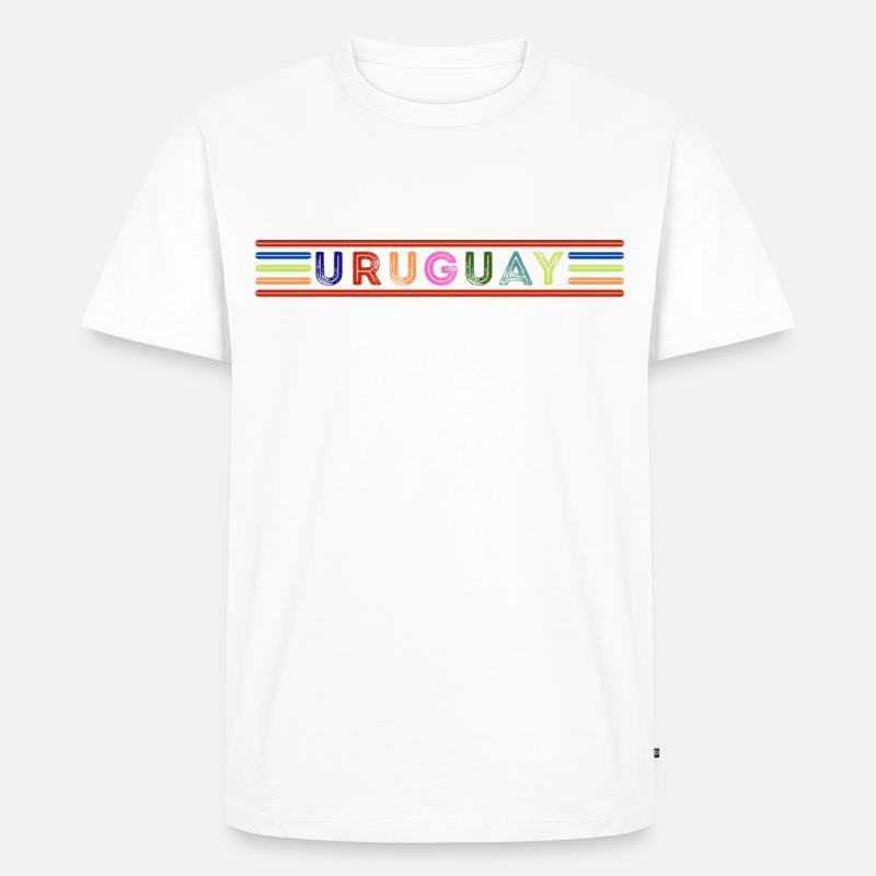 Uruguay - Männer Premium Bio T-Shirt - Weiß