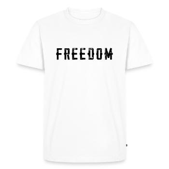 FREEDOM - T-shirt Premium bio Homme - blanc - Devant - Nico (187cm)
