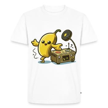 Banana Beats - T-shirt Premium bio Homme - blanc - Devant - Nico (187cm)