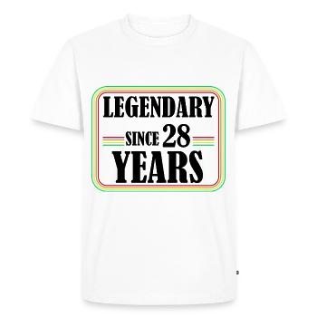 Legendary for 28 Years, 28 Birthday, Finally 28 - Men's Premium Organic T-Shirt - white - Front - Nico (187cm)