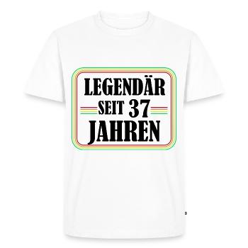 Legendary for 37 years, 37 birthday, finally 37 - Men's Premium Organic T-Shirt - white - Front - Nico (187cm)
