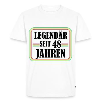 Legendary for 48 years, 48 birthday, finally 48 - Men's Premium Organic T-Shirt - white - Front - Nico (187cm)