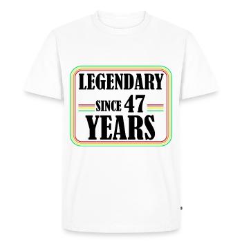 Legendary for 47 years, 47 birthday, finally 47 - Men's Premium Organic T-Shirt - white - Front - Nico (187cm)