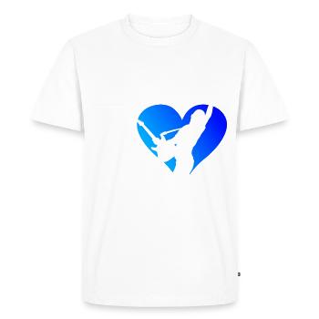 Guitariste Hommes Guitare Electrique Femmes - T-shirt Premium bio Homme - blanc - Devant - Nico (187cm)