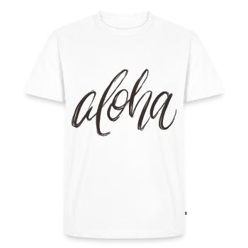 Aloha Proverbe - T-shirt Premium bio Homme - blanc - Devant - Nico (187cm)