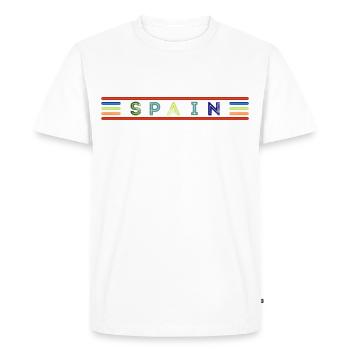Spain - T-shirt Premium bio Homme - blanc - Devant - Nico (187cm)