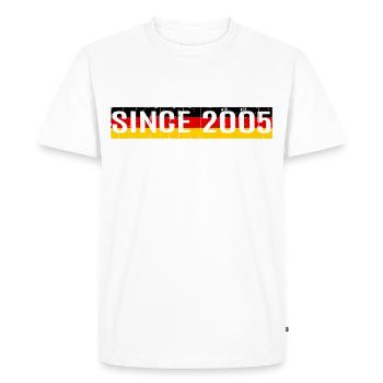 DEPUIS 2005 - ADULTE - DIX-HUIT - 18E ANNIVERSAIRE - T-shirt Premium bio Homme - blanc - Devant - Nico (187cm)