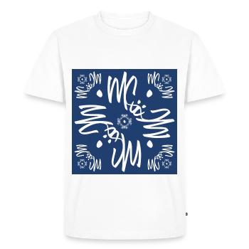 LOGOTYPE massimiliano sbrescia - T-shirt Premium bio Homme - blanc - Devant - Nico (187cm)