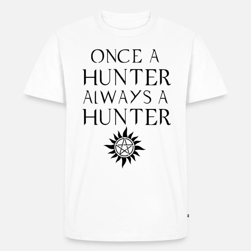 HUNTER, GESCHENK - Männer Premium Bio T-Shirt - Weiß