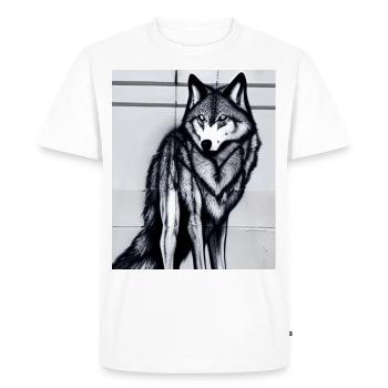Lone Wolf 2 - Men's Premium Organic T-Shirt - white - Front - Nico (187cm)