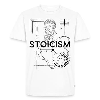 STOICISM - T-shirt Premium bio Homme - blanc - Devant - Nico (187cm)