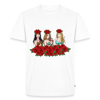 Sexy Girls Bikini Uraub Roses Valentine Love Party - Men's Premium Organic T-Shirt - white - Front - Nico (187cm)