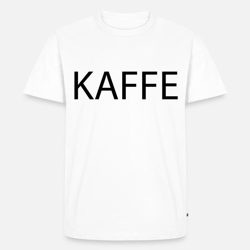 Kaffee - Männer Premium Bio T-Shirt - Weiß