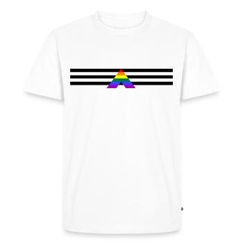 Straight Ally Flag - Men's Premium Organic T-Shirt - white - Front - Nico (187cm)