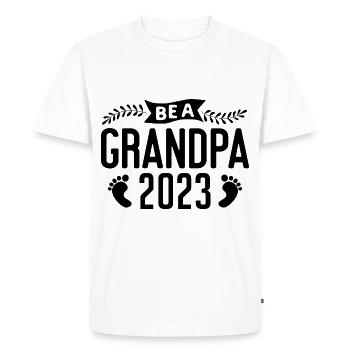 Futur grand-père 2023, 2023 Je serai grand-père, 2023 grand-père - T-shirt Premium bio Homme - blanc - Devant - Nico (187cm)