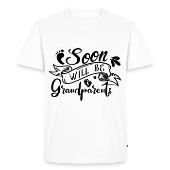 Soon we will be grandma and grandpa, we will be grandparents - Men's Premium Organic T-Shirt - white - Front - Nico (187cm)
