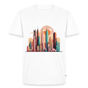 L’aventurier urbain - T-shirt Premium bio Homme - blanc - Devant - Nico (187cm)