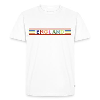 England - Men's Premium Organic T-Shirt - white - Front - Nico (187cm)