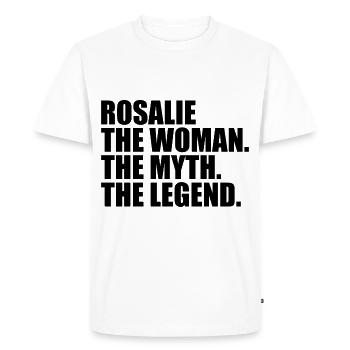 Woman Myth Legend Name Rosalie - Men's Premium Organic T-Shirt - white - Front - Nico (187cm)