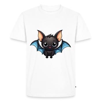 Bat Cute Illustration - Men's Premium Organic T-Shirt - white - Front - Nico (187cm)