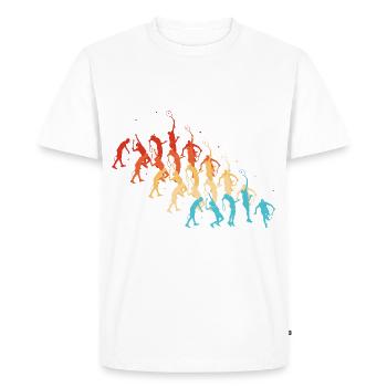 Tennis Women Men Playing Tennis Playing Tennis - Men's Premium Organic T-Shirt - white - Front - Nico (187cm)