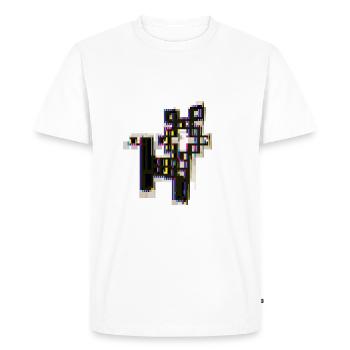 CAT FIFETEEN - Men's Premium Organic T-Shirt - white - Front - Nico (187cm)