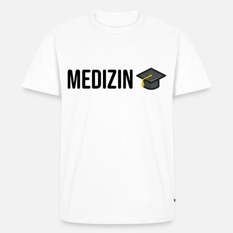 Medizin Studium Abschlussfeier - Männer Premium Bio T-Shirt - Weiß