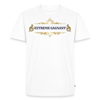 EXTREME GAGNANT - T-shirt Premium bio Homme - blanc - Devant - Nico (187cm)