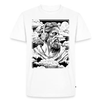 Street-Style & Hip-Hop Vibe: Pour les accros de la musique! - T-shirt Premium bio Homme - blanc - Devant - Nico (187cm)