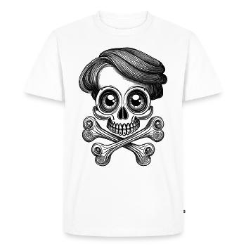 Femme Rock : Chemise hard rock unique et mignonne ! - T-shirt Premium bio Homme - blanc - Devant - Nico (187cm)