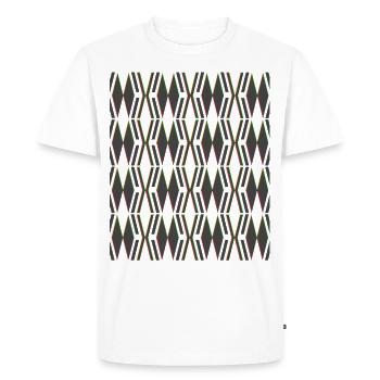 criss cross design - Men's Premium Organic T-Shirt - white - Front - Nico (187cm)