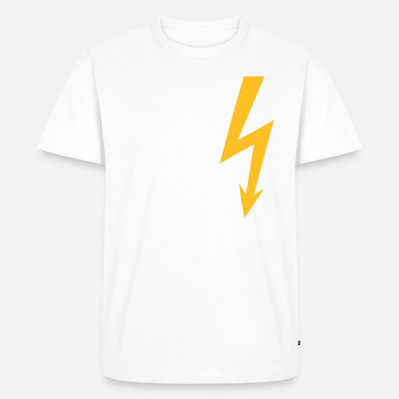 Blitz - Männer Premium Bio T-Shirt - Weiß