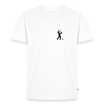 golfer - Men's Premium Organic T-Shirt - white - Front - Nico (187cm)