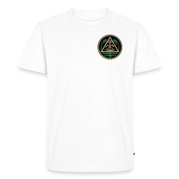 Emblème de guilde Zimmerer - T-shirt Premium bio Homme - blanc - Devant - Nico (187cm)