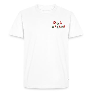Promenade de chien - Noël - Amoureux des chiens - Dogmas - T-shirt Premium bio Homme - blanc - Devant - Nico (187cm)