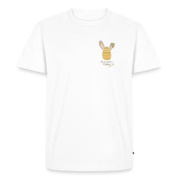Mein erstes Ostern als Papa Geschenk Osterhase Ei - Männer Premium Bio T-Shirt - Weiß - Vorne - Nico (187cm)