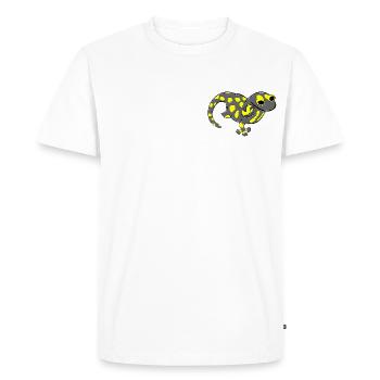salamandre de feu jaune - T-shirt Premium bio Homme - blanc - Devant - Nico (187cm)
