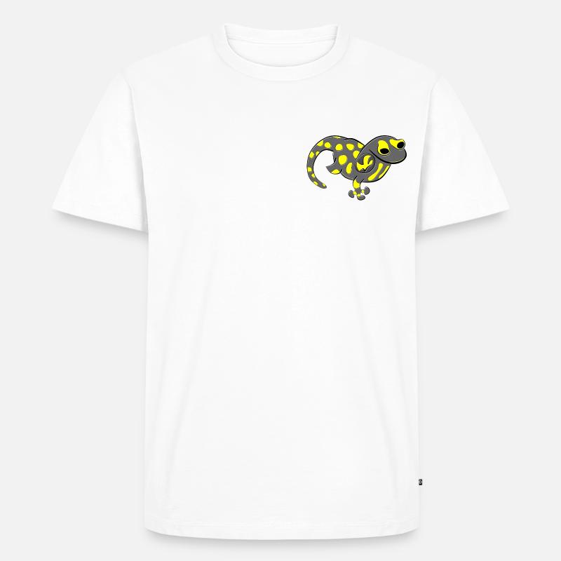gelber Feuersalamander - Männer Premium Bio T-Shirt - Weiß