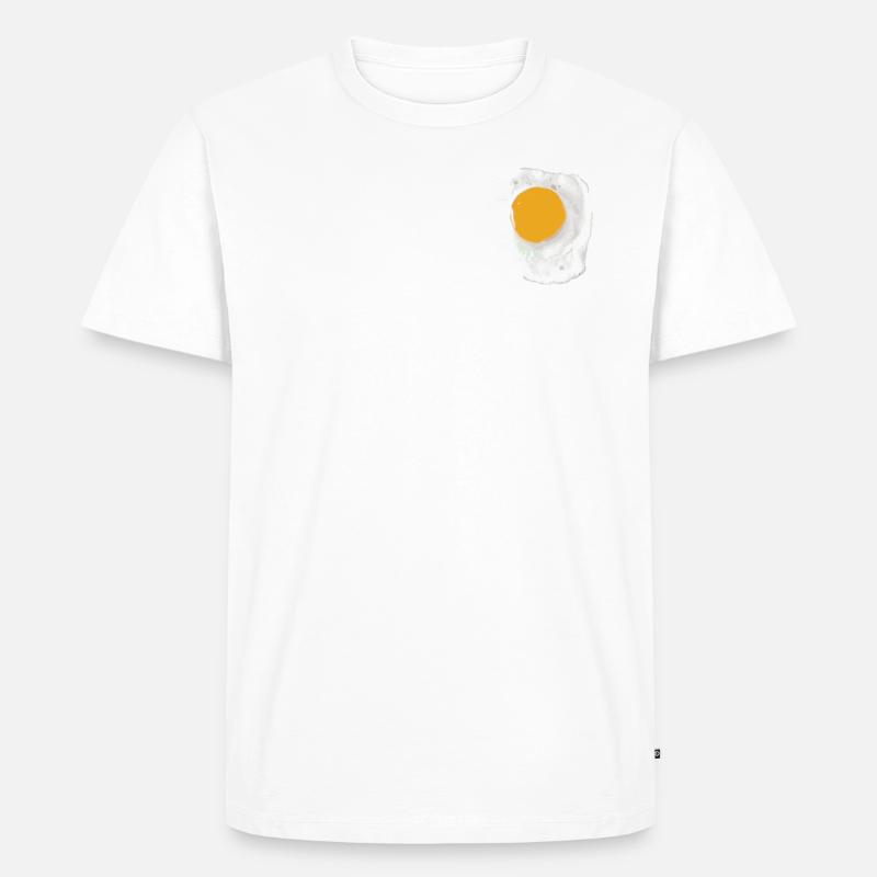 Spiegelei - Männer Premium Bio T-Shirt - Weiß