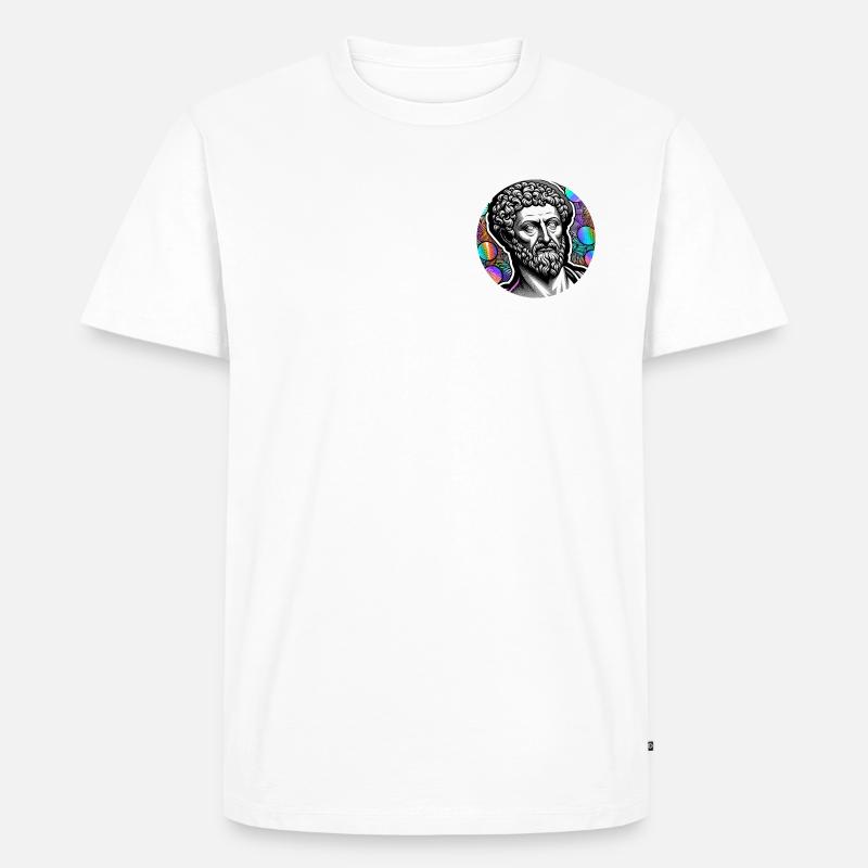 Marcus Aurelius the philosopher - Männer Premium Bio T-Shirt - Weiß