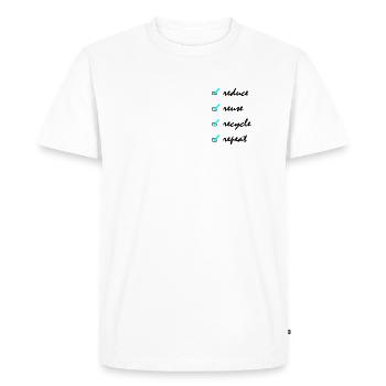 Save The Planet - Liste de choses à faire - T-shirt Premium bio Homme - blanc - Devant - Nico (187cm)