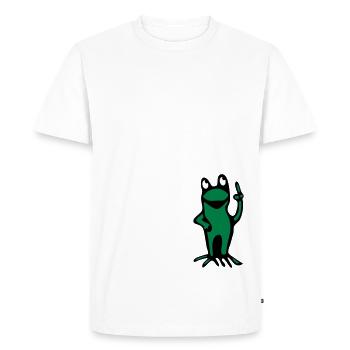 Frosch - Men's Premium Organic T-Shirt - white - Front - Nico (187cm)
