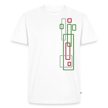 Ornement à motif de rayures - MODERNE - T-shirt Premium bio Homme - blanc - Devant - Nico (187cm)