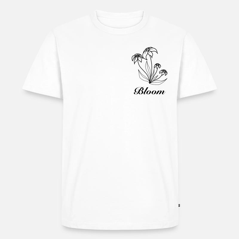 Bloom pattern - Männer Premium Bio T-Shirt - Weiß