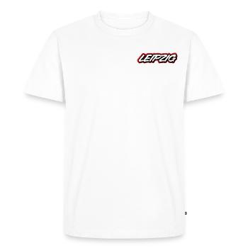 Fußballverein Leipzig - Männer Premium Bio T-Shirt - Weiß - Vorne - Nico (187cm)