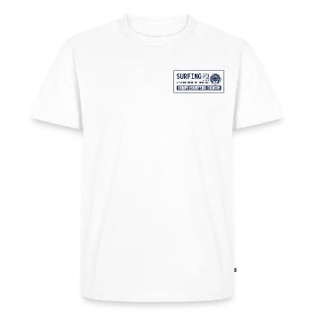 Surfing is more important than that! (Tag) - T-shirt Premium bio Homme - blanc - Devant - Nico (187cm)