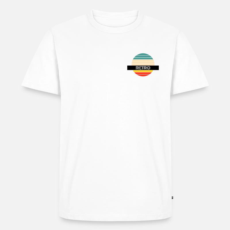 Retro - Männer Premium Bio T-Shirt - Weiß