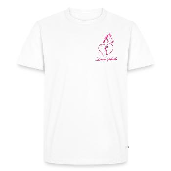 Cheval coeur cheval - T-shirt Premium bio Homme - blanc - Devant - Nico (187cm)